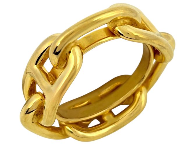 Hermès Hermes Lugate Scarf Ring Chaine d'Ancre GP Gold D'oro