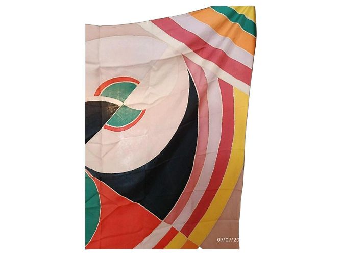 Autre Marque Lenço de seda Sonia Delaunay Multicor