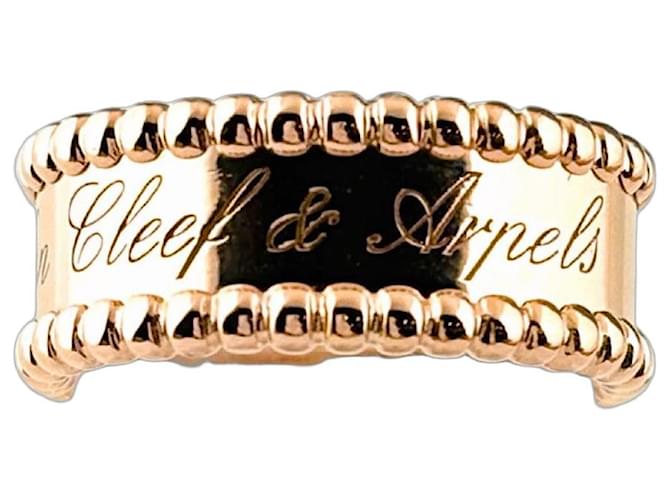 Van Cleef & Arpels Perle Signature Ring in Pink Gold 