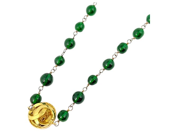 Collana Chanel Oro e Verde D'oro 