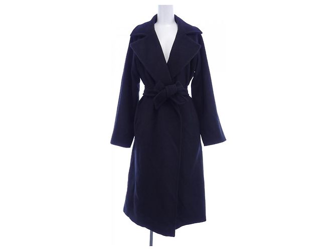 Max Mara Manuela Mantel Camel Blau Marineblau