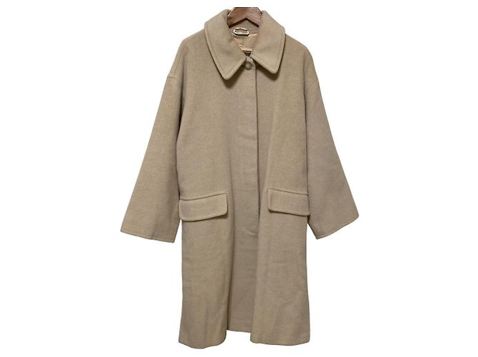 Max Mara Wool Cashmere Coat Beige