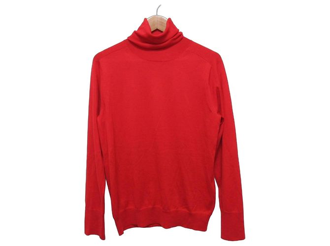 Autre Marque Deuxieme Classe Refind Strickpullover mit Rollkragen Rot