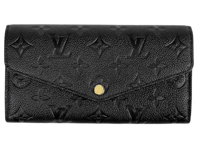 Cartera larga Sarah en Monogram Empreinte Louis Vuitton Negro