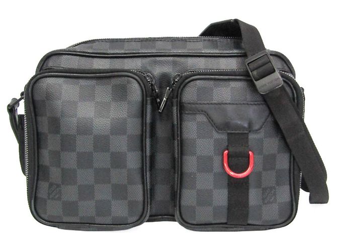 Borsa Messenger Utility Louis Vuitton Damier Graphite Nero