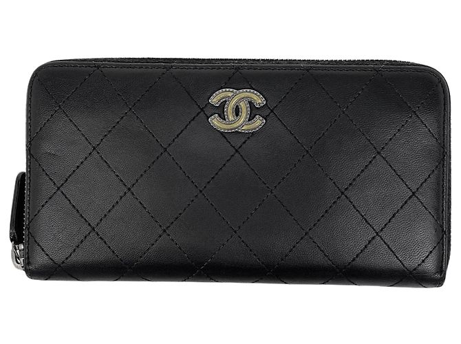 Timeless Cartera larga Chanel Coco Mark en negro