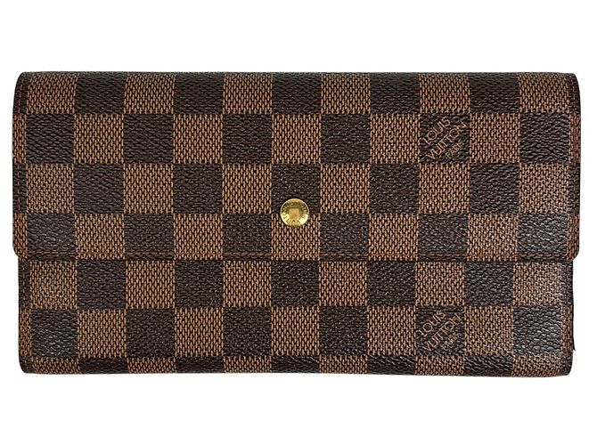 Louis Vuitton Damier Brown Long Wallet Damier ebene