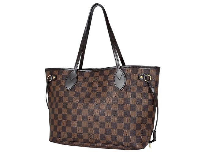 Sac à main Louis Vuitton Neverfull PM Marron Damier ebène