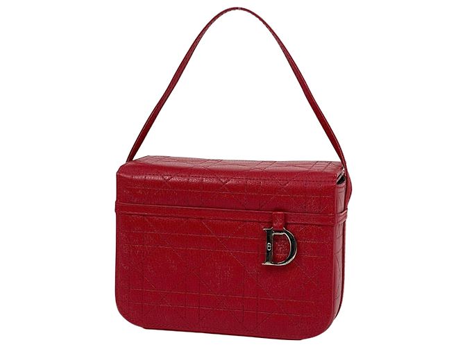 Bolsa Vanity Cannage Christian Dior Vermelho