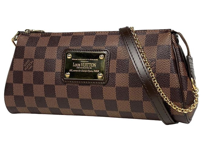 Borsa a tracolla 2-Way Louis Vuitton Eva Marrone Damier ebene