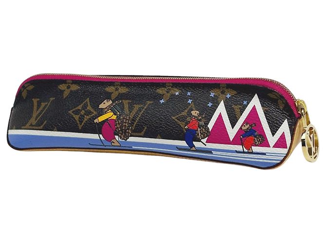 Louis Vuitton Trouse Elisabeth Pen Case Brown Multiple colors