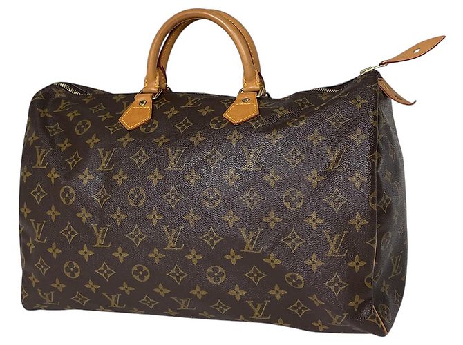 Sac à main Louis Vuitton Speedy 40 Marron Monogramme