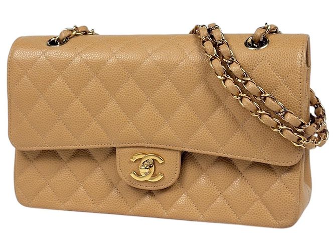 Bolsa de Ombro Chanel Matelassé Bege