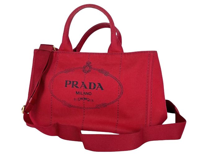 Prada Canapa Tote Bag Rot