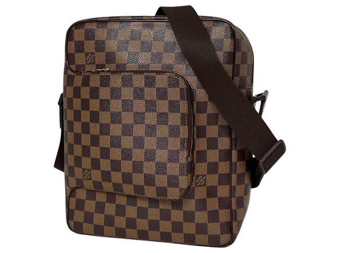 Borsa a tracolla Louis Vuitton Olaf MM Marrone Damier ebene