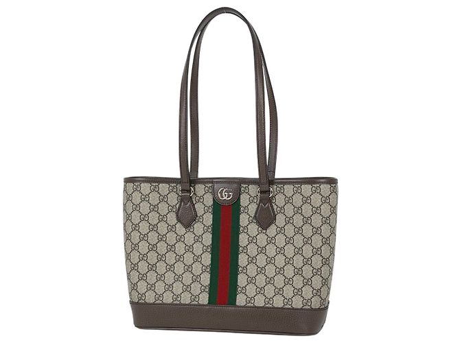 Ophidia Bolsa Tote Gucci Double G Médium Marrom