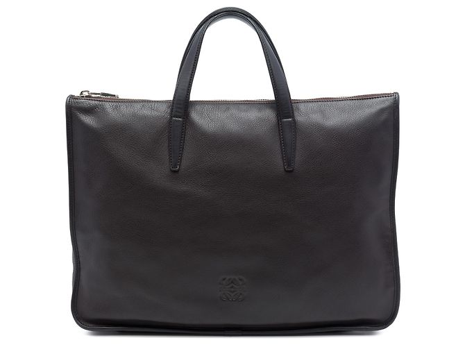 Valigetta LOEWE in pelle marrone Anagram Toledo Marrone scuro
