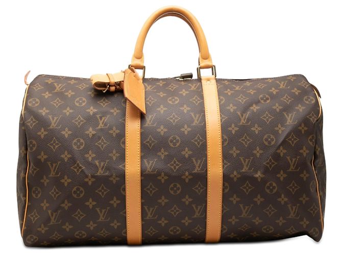 Louis Vuitton Marrom Monogram Keepall 50
