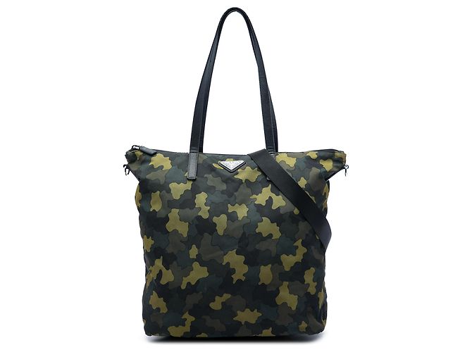 Sac à main Prada Green Tessuto Stampato Vert Vert foncé