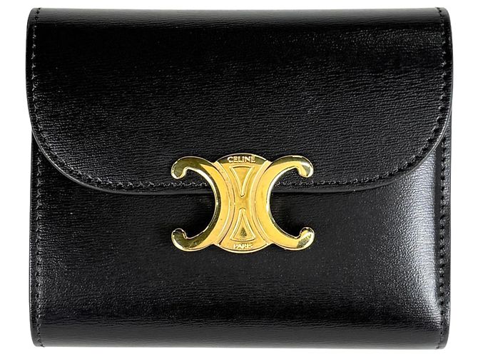 Céline Carteira Small Flap Triomphe Celine Preto