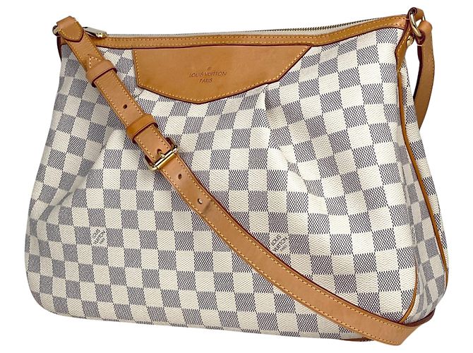 Bolsa Transversal e de Ombro Louis Vuitton Siracusa MM Branco