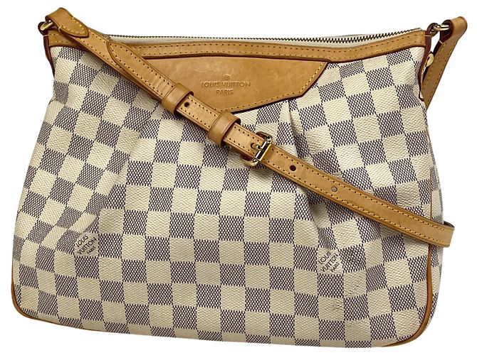 Borsa a tracolla Louis Vuitton Siracusa PM Bianco