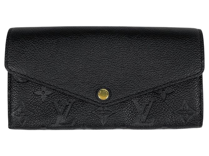 Louis Vuitton Portefeuille Sarah Long Wallet Black