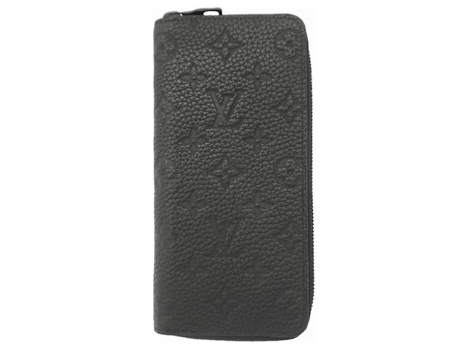 Louis Vuitton Monogram Taurillon Zippy Wallet Black