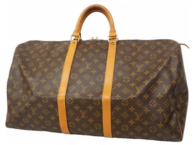 Louis Vuitton Boston Monogram Keepall 55 Marrone