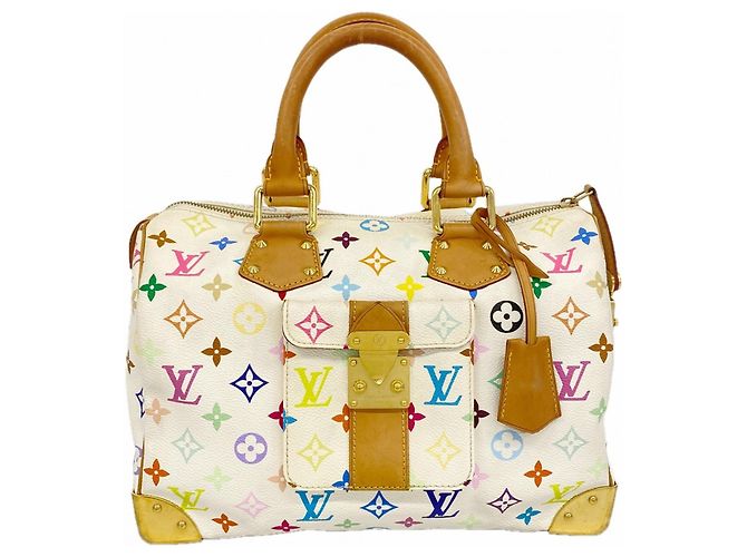 Louis Vuitton Monogram Multicolor Speedy 30 Handtasche M92643 Blanc Weiß