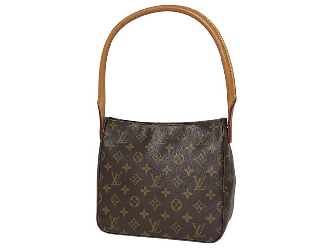 Bolso de hombro Louis Vuitton Looping MM Castaño