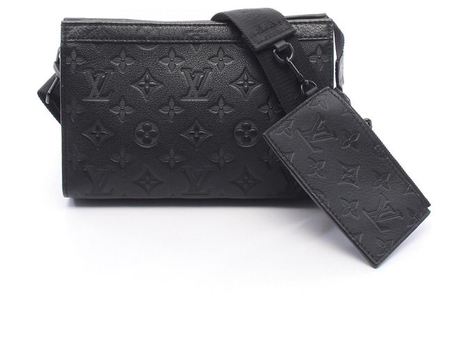 Borsa a tracolla da uomo Louis Vuitton Monogram Shadow Nero