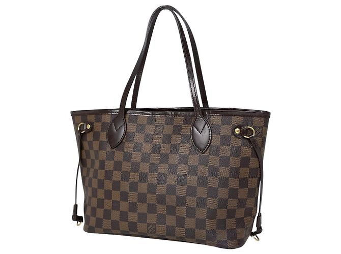 Borsa Tote Louis Vuitton Damier Brown Neverfull PM Marrone Damier ebene