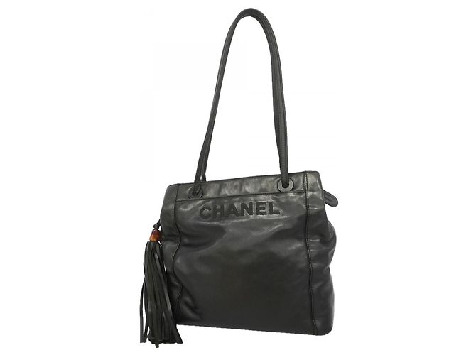 Borsa Tote Chanel in pelle nera Nero