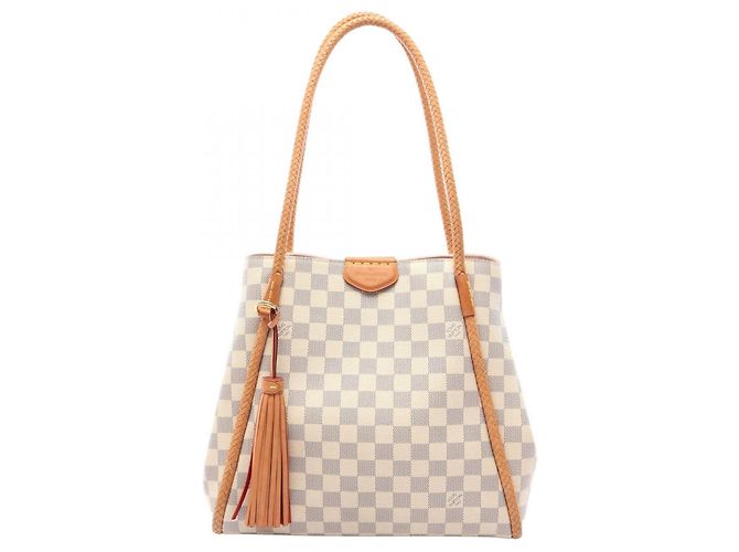Louis Vuitton Propriano Damier Azur Tote Bag Weiß