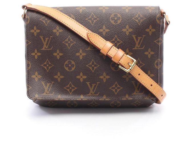 Bolso de hombro Louis Vuitton Musette Tango Castaño