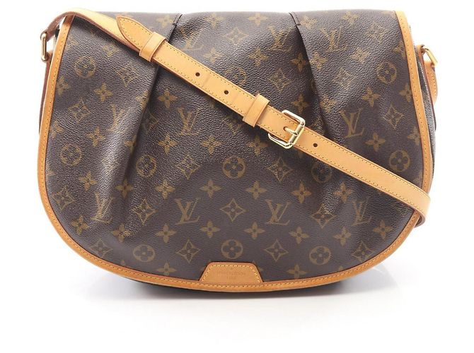 Borsa a tracolla Louis Vuitton Menilmontant MM Monogram Marrone