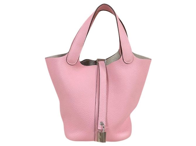 Hermès Bolsa Hermes Picotin Lock PM em rosa