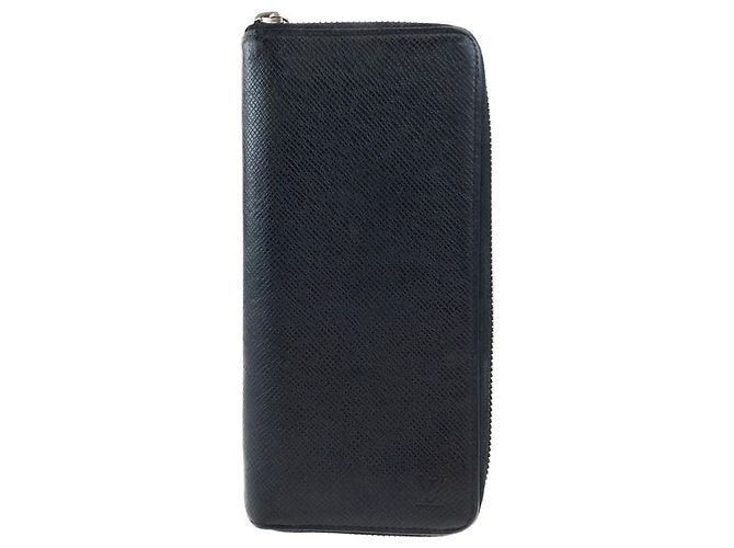 Louis Vuitton Taiga Zippy Wallet in Ardoise and Black Grey