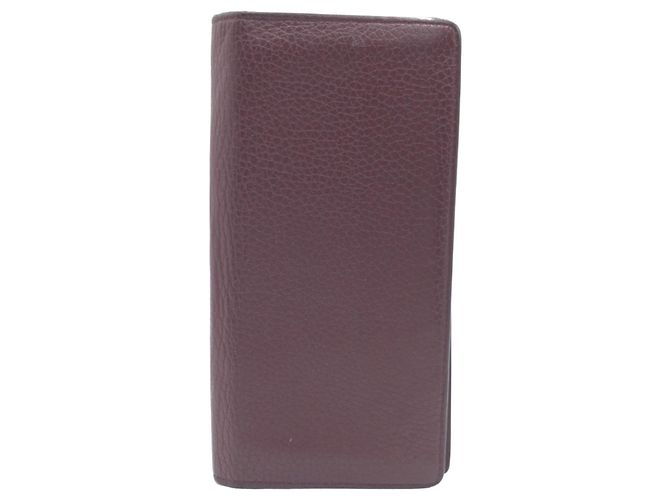 Cartera larga Louis Vuitton Taurillon Brazza Castaño
