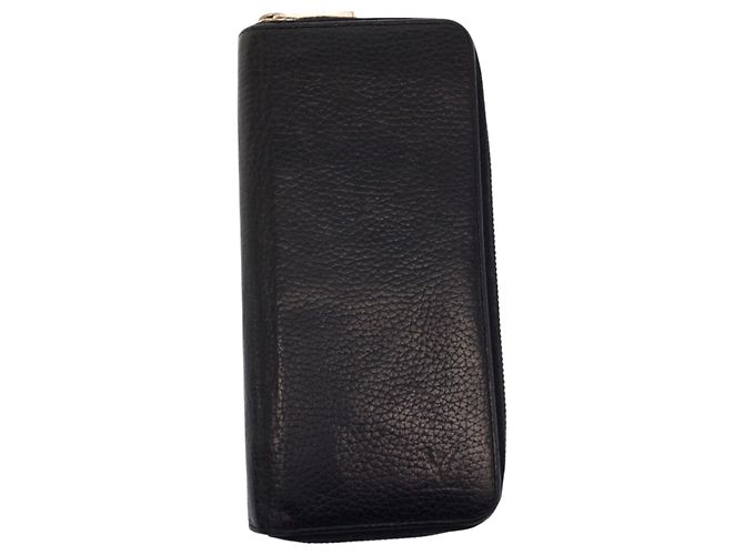 Louis Vuitton Zippy Wallet Vertical Black Leather