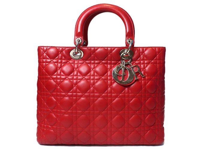 Christian Dior Dior Lady Large Handtasche Rot