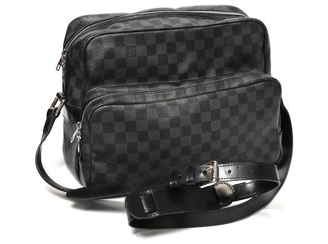 Borsa a tracolla Louis Vuitton Damier Graphite Io Nero