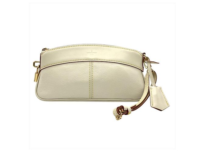 Louis Vuitton Suhali Lockit Clutch Weiß