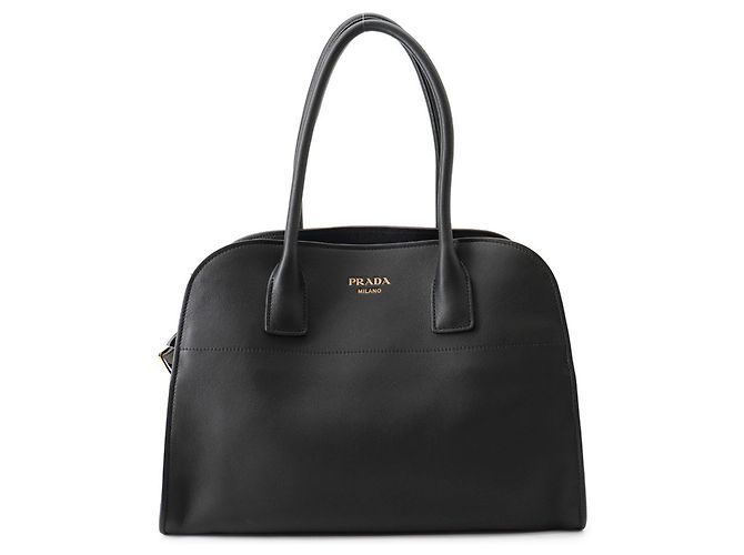 Tote Sac cabas en cuir noir Prada