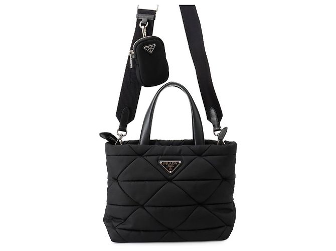 Borsa Tote Prada Small Padded Re-Nylon Nero