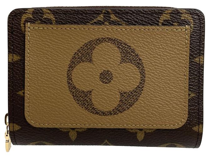 Louis Vuitton Portefeuille Lou Portafoglio Bi-fold Marrone Monogramma