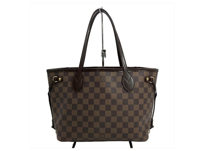 Borsa Tote Louis Vuitton Neverfull PM - Damier Ebene Marrone Fuschia