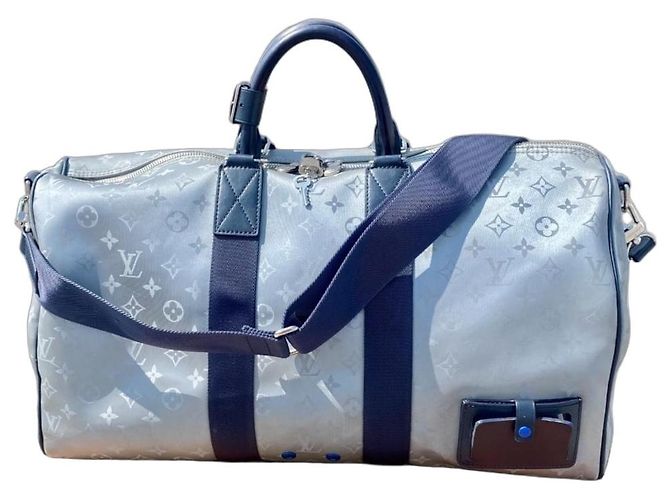 Louis Vuitton Keepall 50 Monogram Galaxy Canvas Reisetasche Blau Grau Monogramm