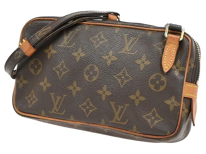 Louis Vuitton Pochette Marly Bandouliere Monogram Canvas medium Marrone